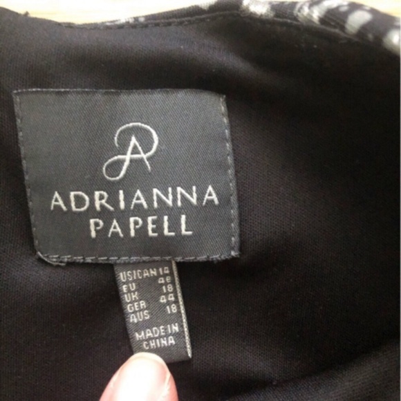 Adrianna Papell Black and Silver Sheath Midi Dress - Picture 3 of 7